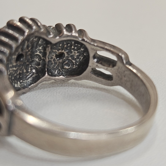 Dakota West Shube Beautiful Sterling Blue Denim Lapis Moonstone Ring Size 6.75 - Picture 5 of 10